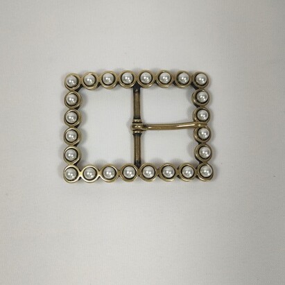 Boucle Cannes perles dorée